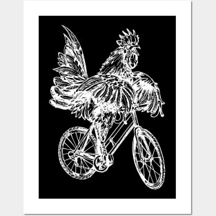 SEEMBO Rooster Cycling Bicycle Bicycling Riding Biking Bike Posters and Art